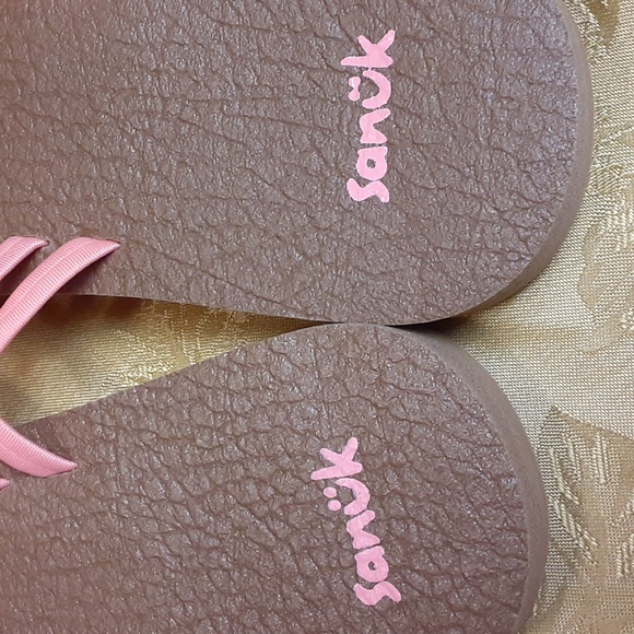 SANUK Women's Yoga Sandy Flip-Flops Sandals Size W10 Color Burnt Coral LIKE NEW - Picture 6 of 11